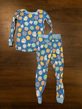 Little Sleepies Milk & Cookies Print Pajama Set Bamboo Size 4T